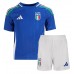 Maillot de foot Italie Domicile vêtements enfant Europe 2024 Manches Courtes (+ pantalon court)